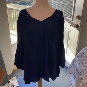 Beautiful navy blue blouse